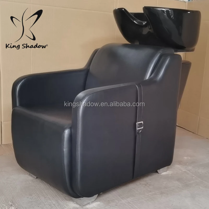 Single seat PU leather plumbing hot sale hair washing chair salon shampoo chair