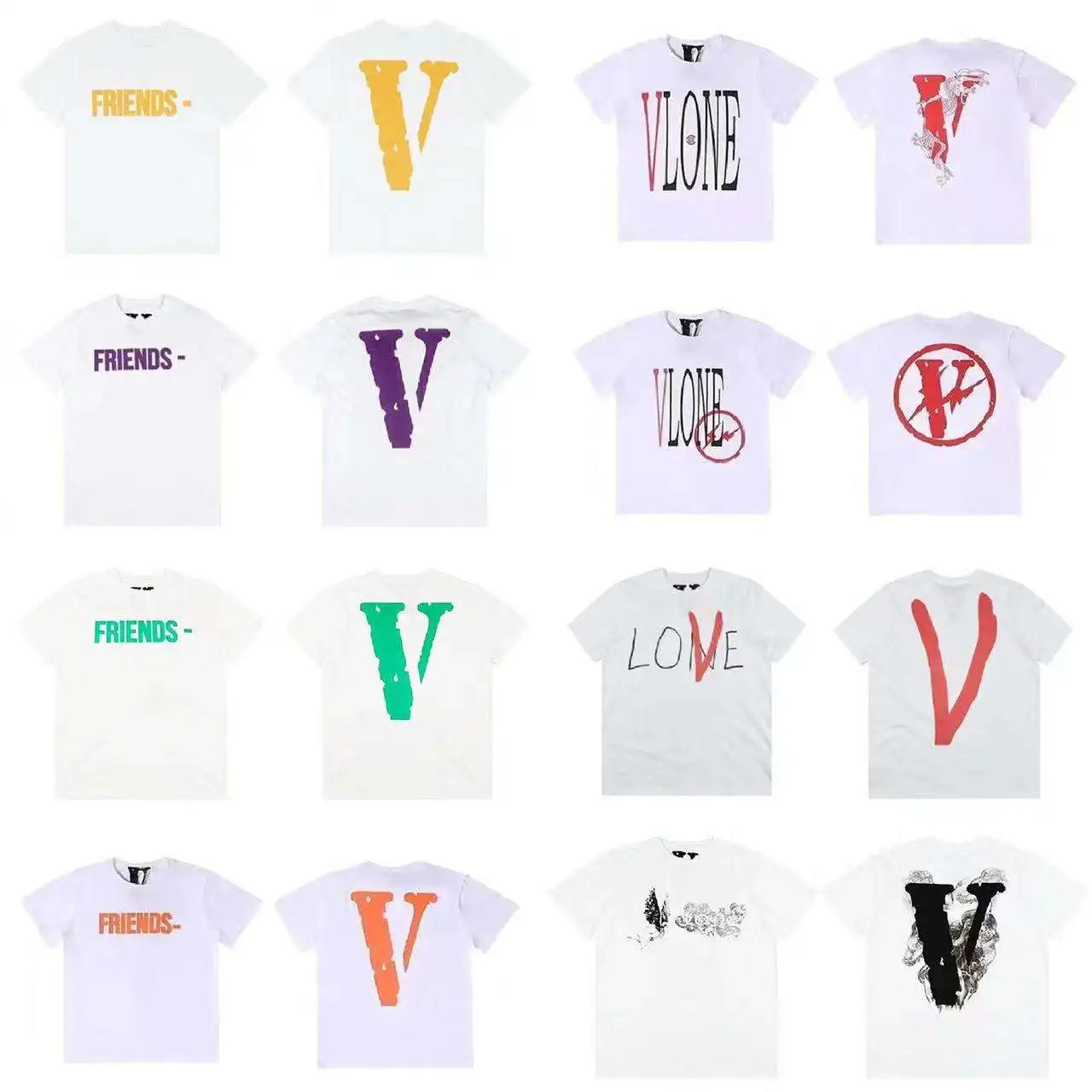 Low MOQ Digital Printing T-shirt V Short Sleeve Top Wholesale & Customized Round Collar Breathable 100% Cotton for Men and Women