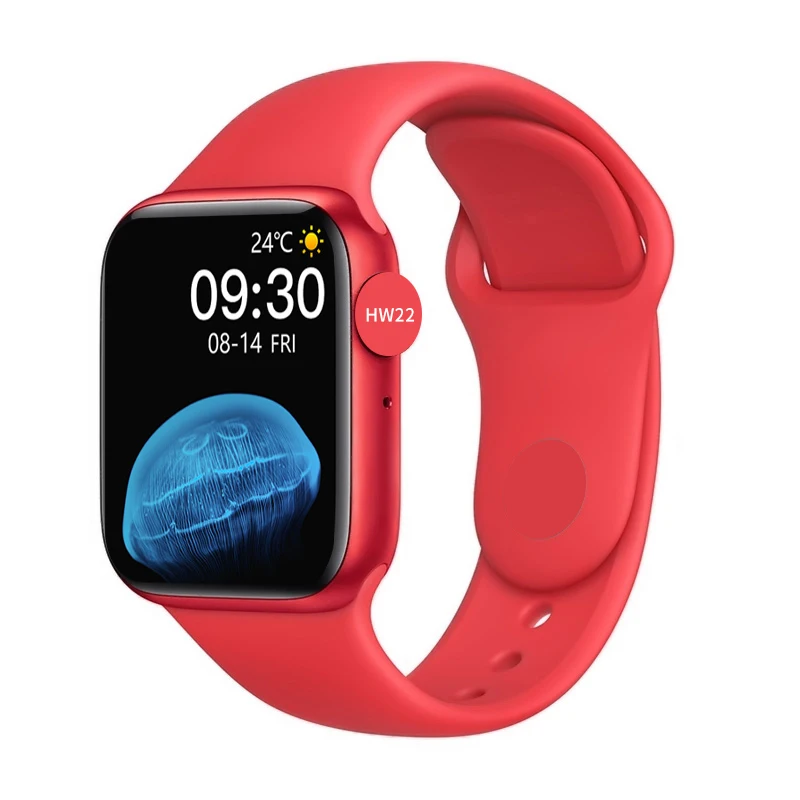 Reloj smartwatch HW22 1,75 дюймов полный многофактурная крутящаяся кнопка длительное время работы от аккумулятора напоминание о вызове пользовательские циферблат IWO серии 6 hw22 Смарт-часы