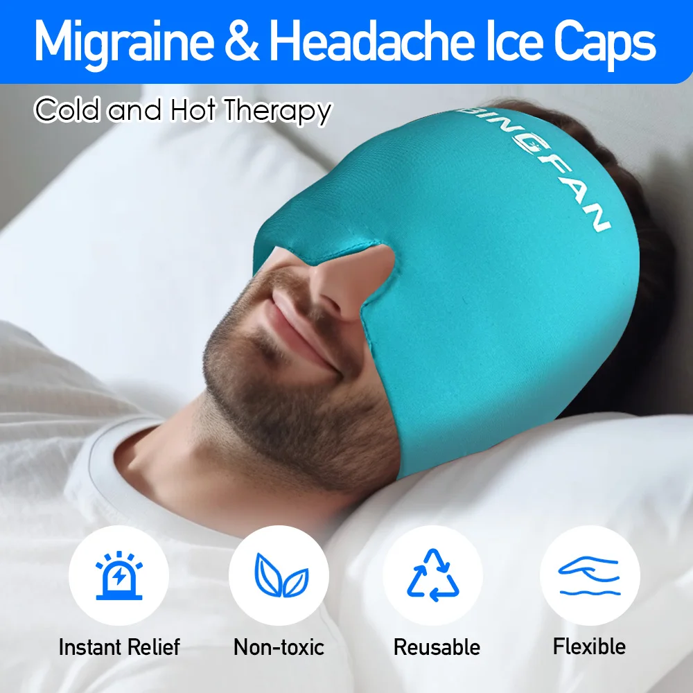 Hot cold head ice pack Body therapy cold hot pack migraine relief cap