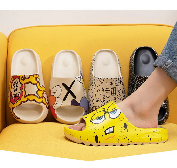 2022 summer new flat slippers unisex flip flops