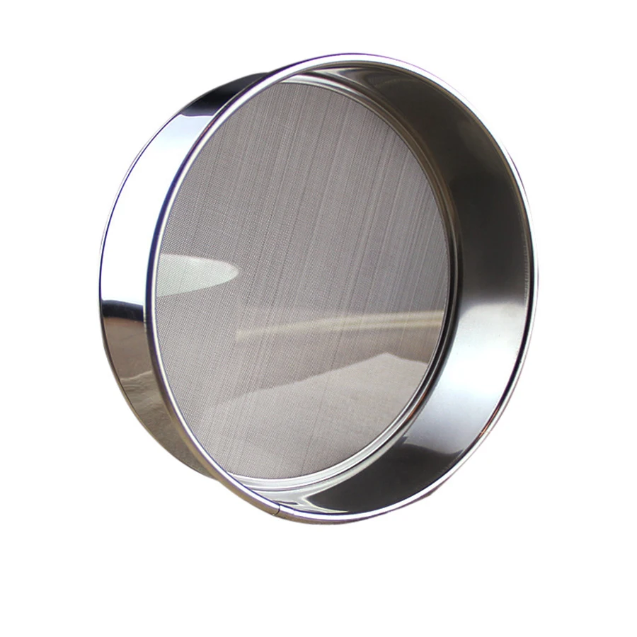 Round Baking Utensils Silver Food Grade Certified Immortal Steel Flour Sieve