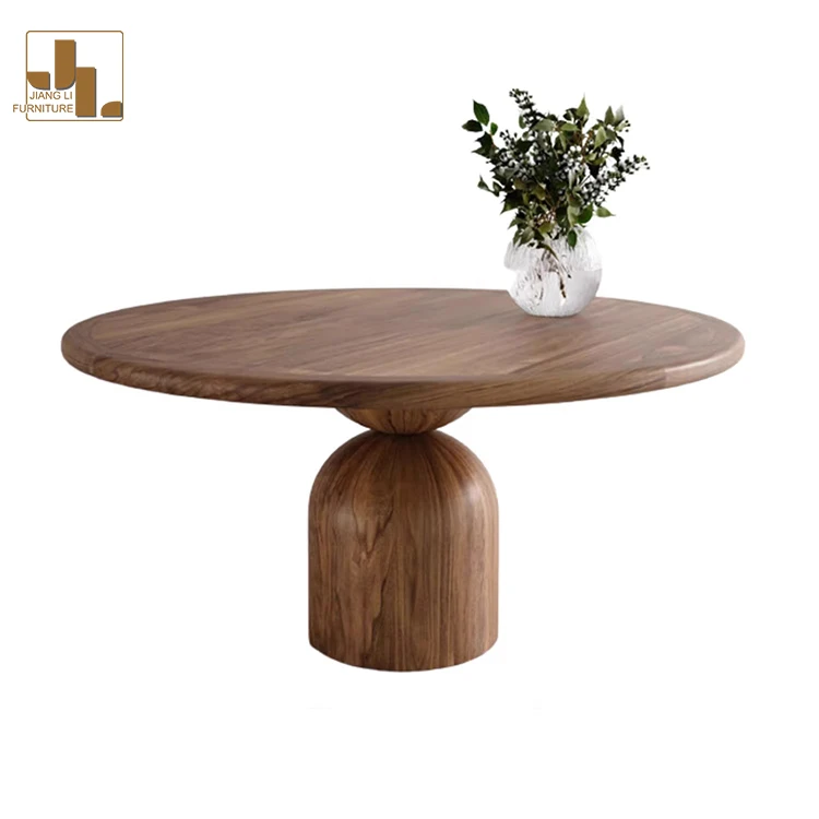 Modern Simple Design Hotel Restaurant Dining Table Set Wood Round Dining Table Set Nordic Wood 8 Seater Table Furniture