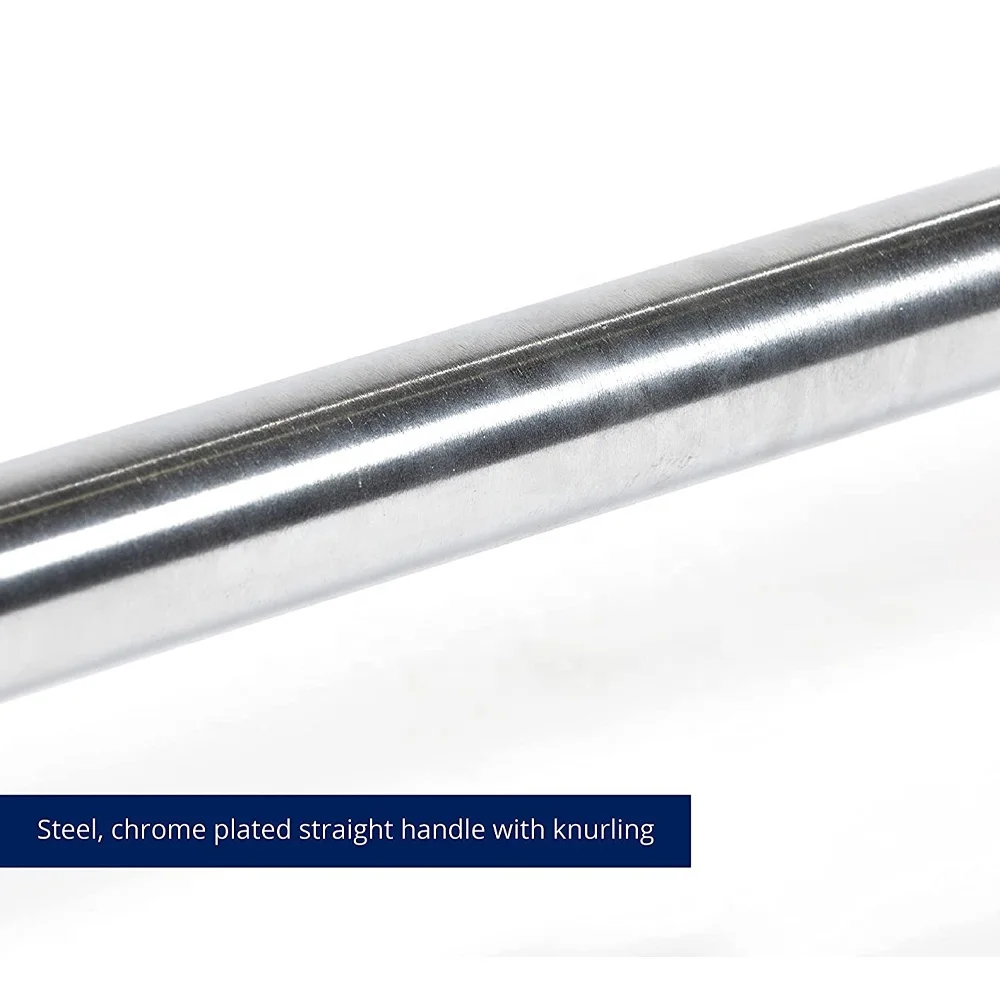 Оптовая продажа резиновая фиксированная штанга стальной стержень хромированное покрытие предварительно взвешенная прямая с чугуном