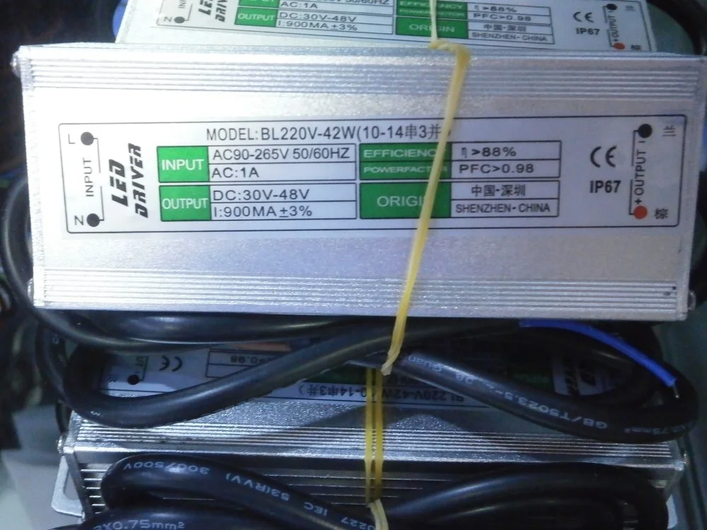 Waterproof constant current 900mA led driver 42W power supply