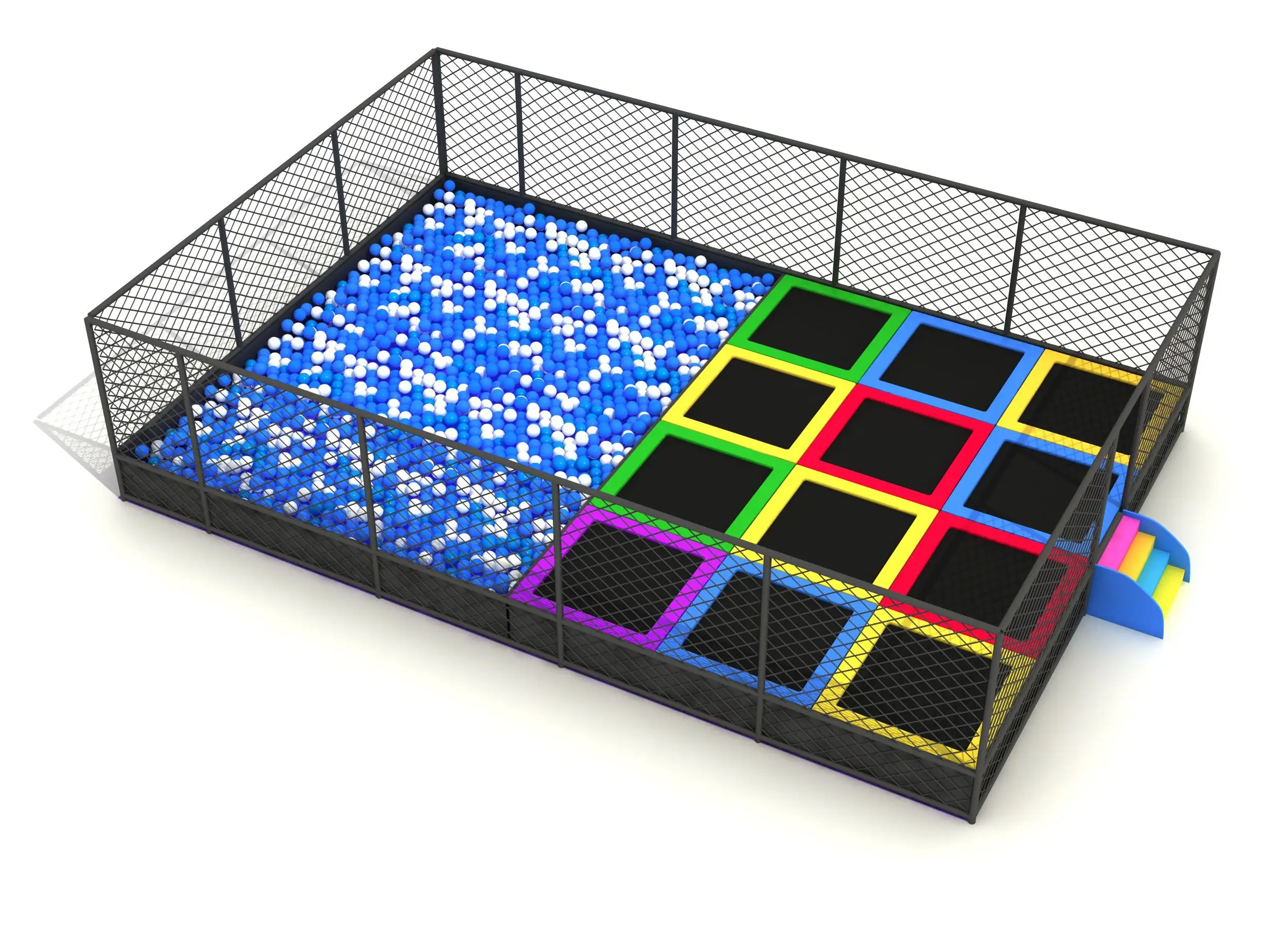 Commercial Indoor Playground Trampoline Park Equipment Foam Pools Soft Play Climbing Sticky Wall