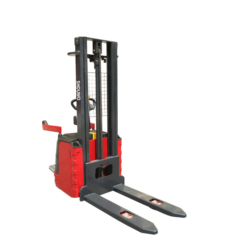 Chinese factory hot selling small 3 meters full electric pallet type stacker hydraulic lift all terrain 1.5 tons 2 tons portable