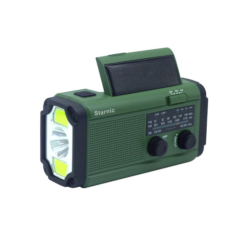 Radio with Power Bank Portable AM FM WB 3 band Radio Weather Solar Powered Emergency Hand Crank Solar Dynamo Radio