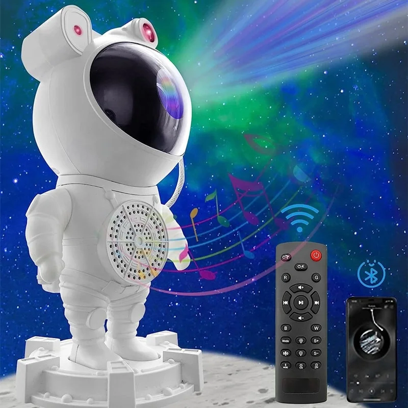 Lonvel Spaceman Projector Lamp Laser Atmosphere Night Lamp Starry Aurora Table Lamp Projection With Built-in Wireless Speaker