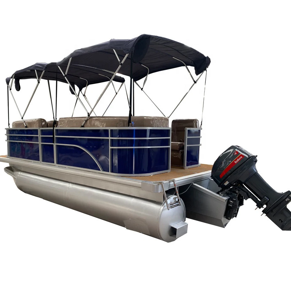 24ft yacht pantoon boat for sale water taxi passenger boat 12 passagers aluminum boat from Isure marine