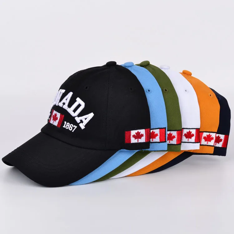 Hot Sale Wholesale Canada Unisex Baseball Cap Custom Logo Letter Embroidery Sport Hat