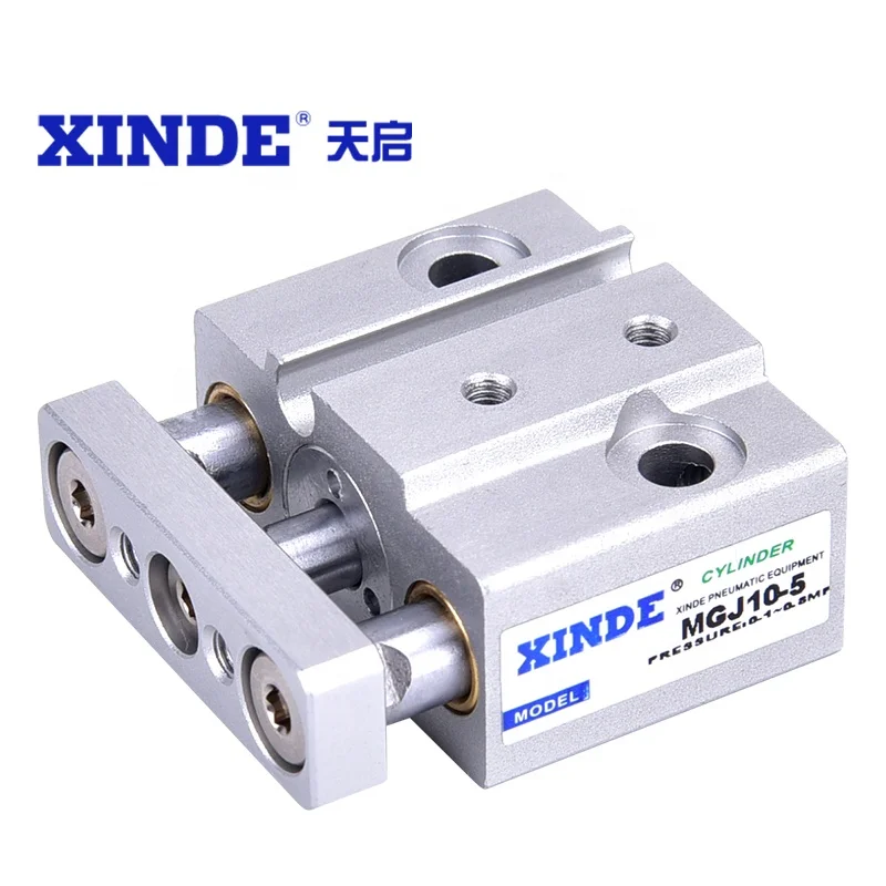 MGJ6-10/10-10/10-15/10-20/10-5 Series Hydraulic Pneumatic Parts Guide Rod Cylinder Double Acting air cylinder