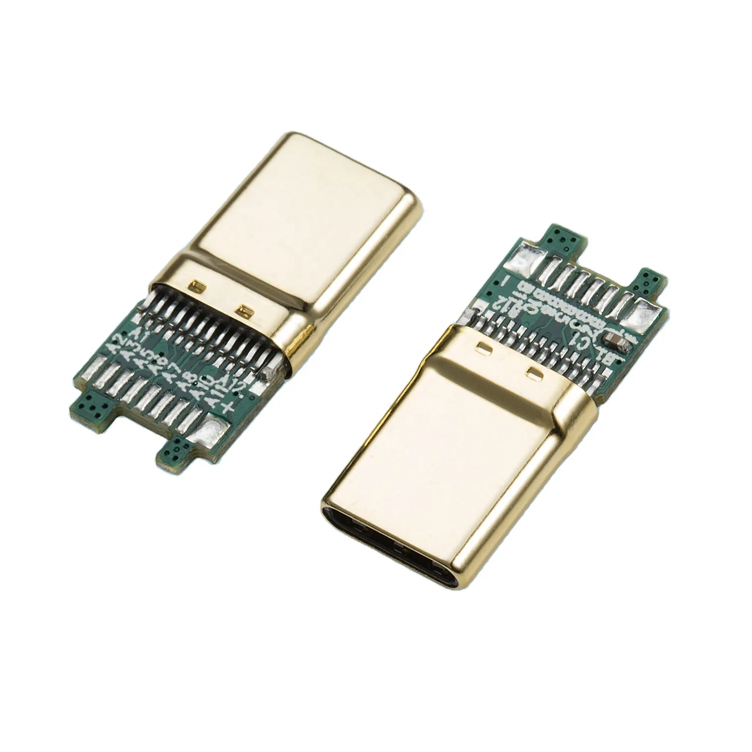 Factory usb Type-c 3.1 male Connector 24pin with PCB board 17 solder pad for usb type c to c & c to hdmi data cable