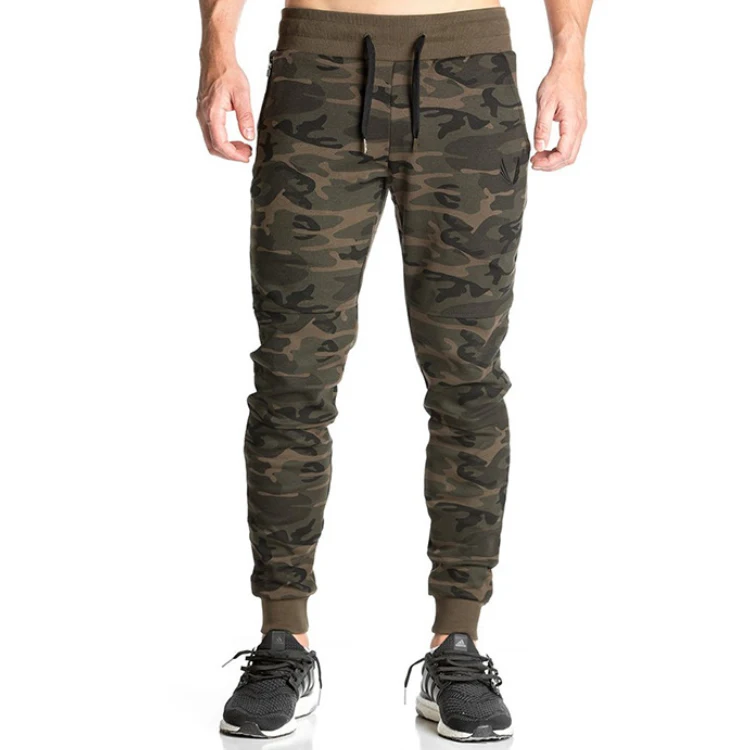 Autumn new Fitness Sexy muscle jogging pants Leisure Running Drawstring Breathable Foot zipper Thread GYM trousers