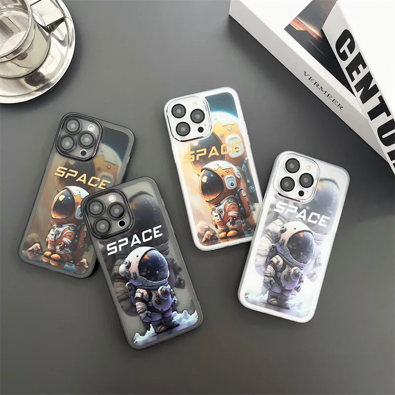 2023 New Glamorous Eye High Transparency Lens Film astronaut doberman phone case for iphone Xr Xs 11 12 13 14 Pro Max Cell Cover