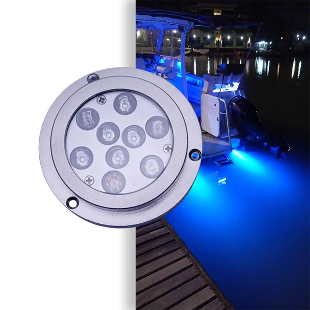 12V Waterproof IP68 316 Stainless Steel Underwater Light Submarine Boat LED Marine Lamp for Yacht