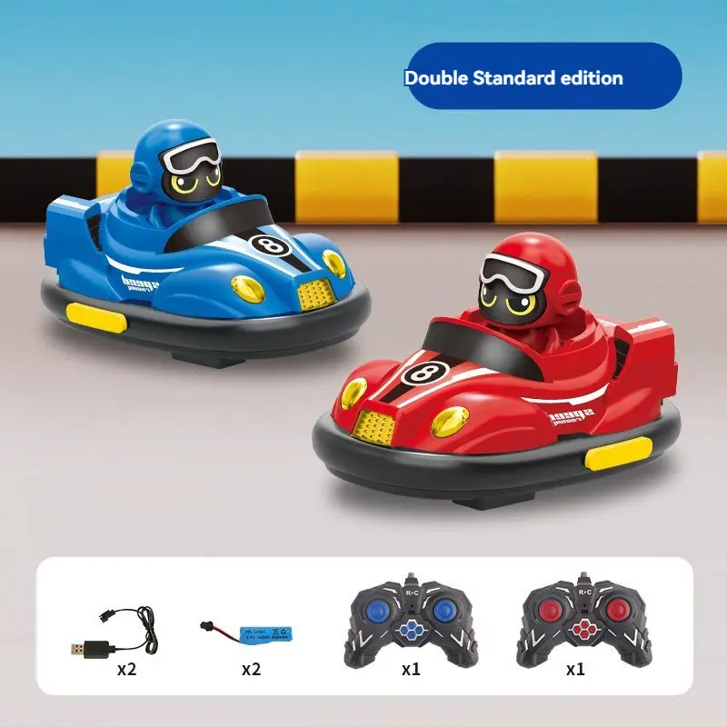 New Electric Road Rage Rc Speed 2 Player Mini RC Head Battle Bumper Car Toy Remote Control Ejector Set For Kids