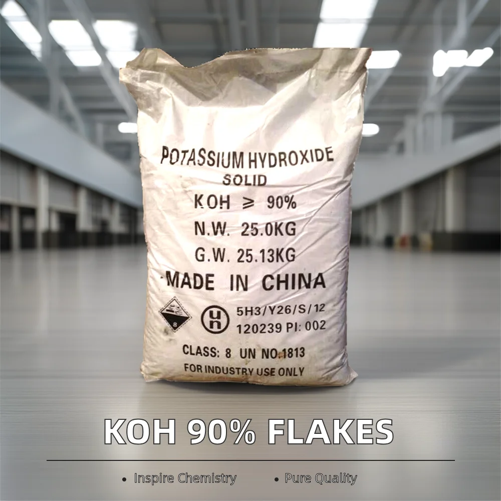 Industrial Grade Potassium Hydroxide 90% Flakes KOH with Sodium Carbonate
