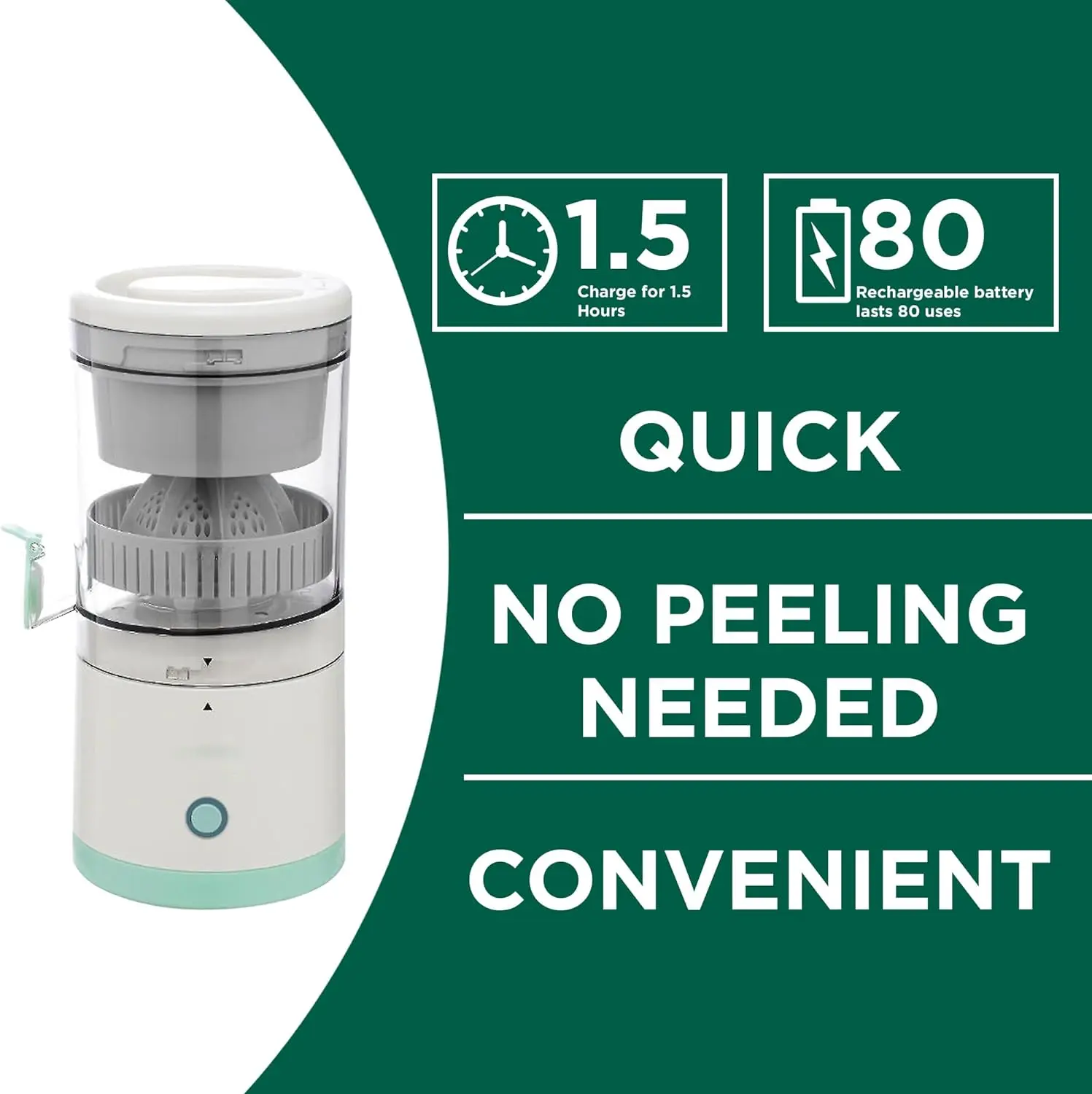 2024 Latest Models Oem Household Usb Charging Interface Low Noise Orange Juicer Squeezer Fresh Fruit Citrus Juicer