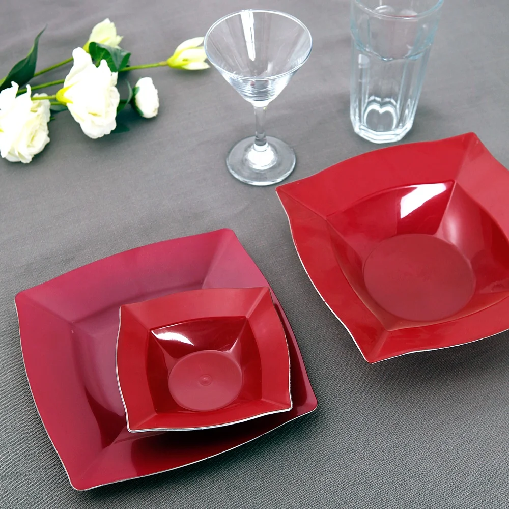 
Commerical Red Embossed Premium Plates 