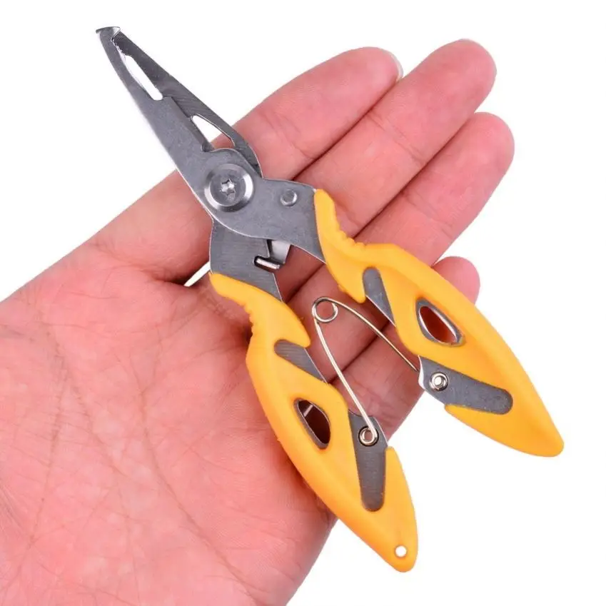 Strengthen Stainless steel Multifunction Tool Curved Fishing Gear Plier Shearing Line Sea Fishing pliers