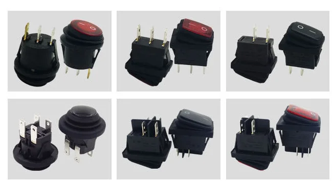 Waterproof 16A 250V 20A 125V AC 6 Pins 3 Position ON Off ON DPST Blue LED Light Illuminated Rocker Toggle Switch Boat Or Car