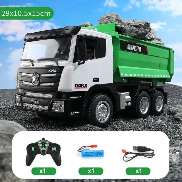 HUINA Nine-channel 1:18 1556 Loader Tractor RC Dump Truck Model Remote Control Alloy Engineering Vehicle BeachToys Boys Gifts