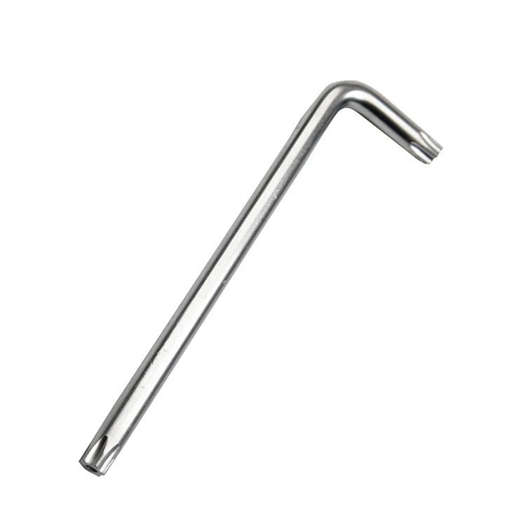 Customizable DIY Grade Zinc Plated CrV Steel L Type Torx Key with Security Hole T20 T25 T30 Wrench Spanner Screw Driver Bits