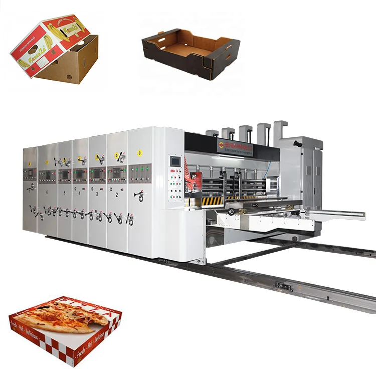 
corrugated carton box paper flexo ink printer die cutting machine 