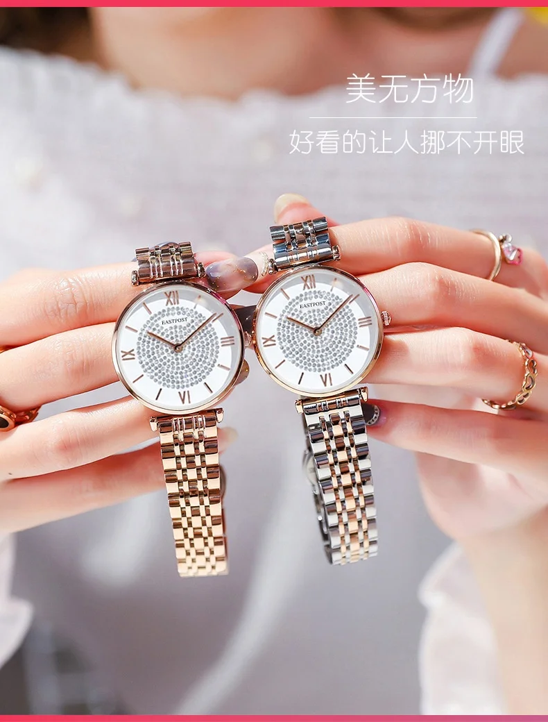 stainless steel LOW LOGO diamond sky star Women Charms waterproof watches quartz wrist watch ladies gift souvenir wristwatch