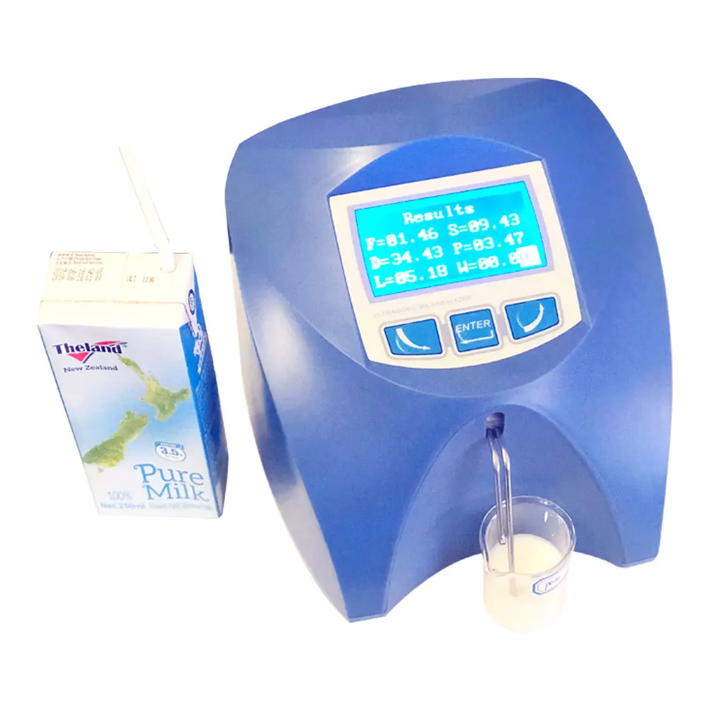 LCD  4 lines x 16 characters ultrasonic automatic  ingredientsTwo samples self-calibration portable milk fat testing machine