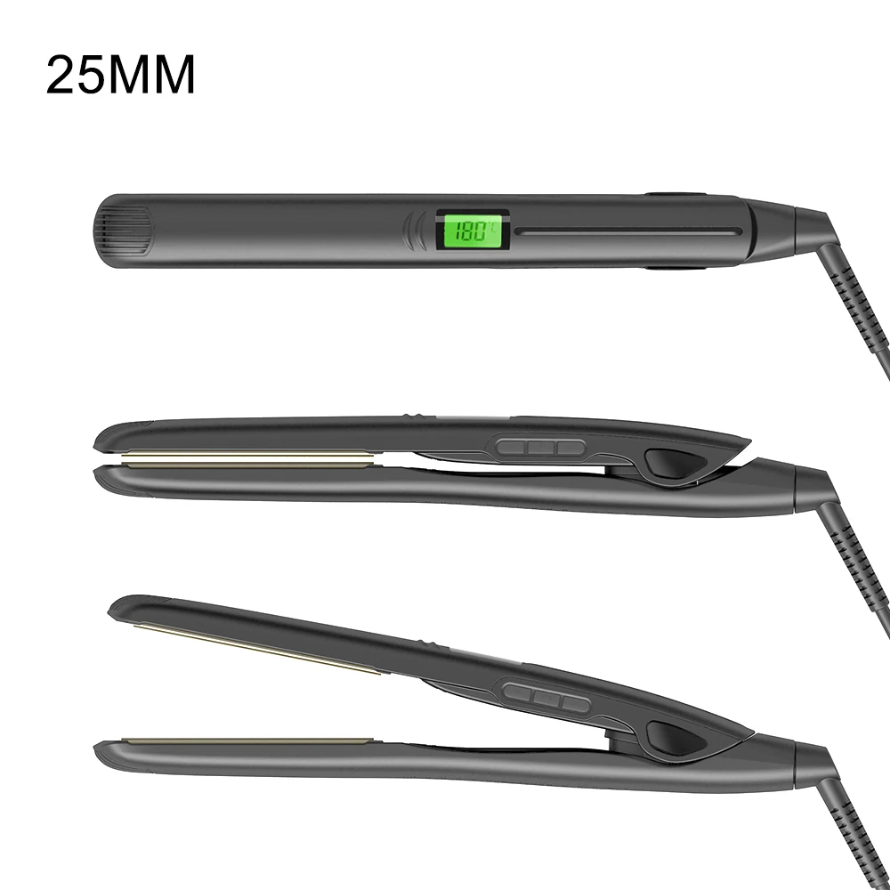 White Private Label Digital Titanium Straightening Ionic Straighten Tourmaline Hair Straightener Ceramic Irons Flat Iron Vendor