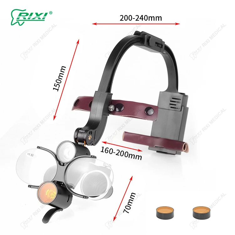 Dental Magnifier Medical Surgical LED Magnifying Glasses Loupes 2.5X 3.5X Dental Magnifying