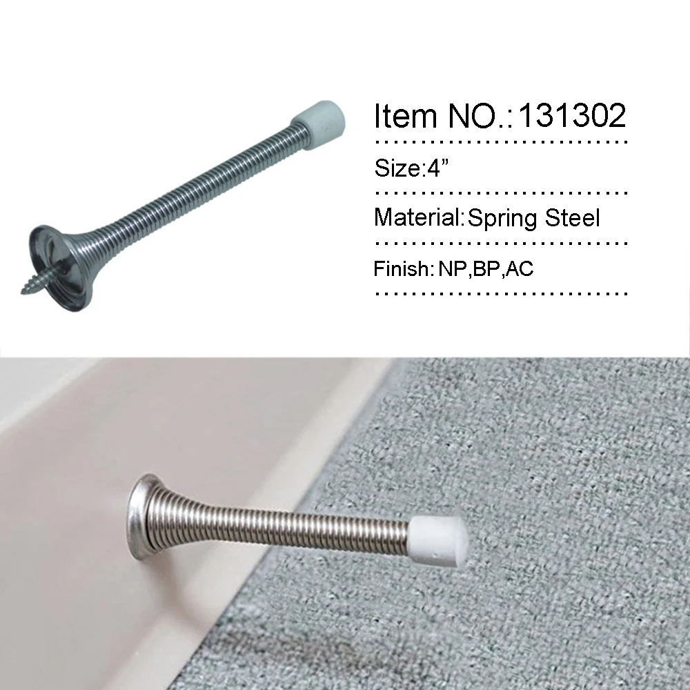 Wholesale White Modern Door Stops Security Home Steel Spring Door Stopper Door Stop