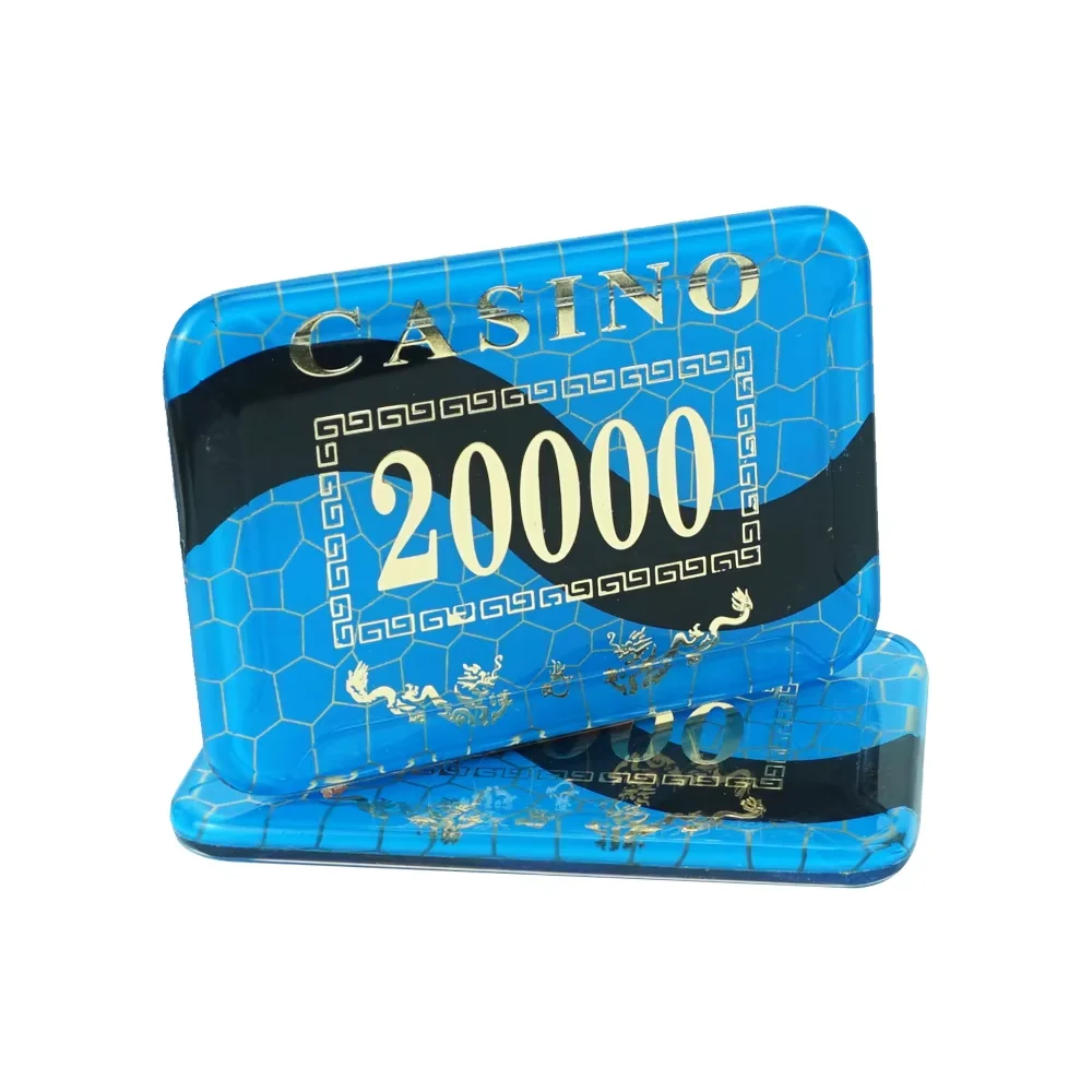 factory acrylic poker chips plaque 68.5mm 80.5mm 94.5mm length chips with value for casino table game