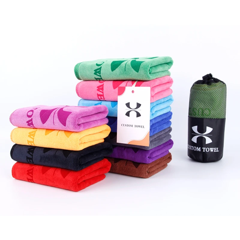 Super absorbent quick dry sweat travel fitness large gym towel 400gsm thickened microfiber towels for sport