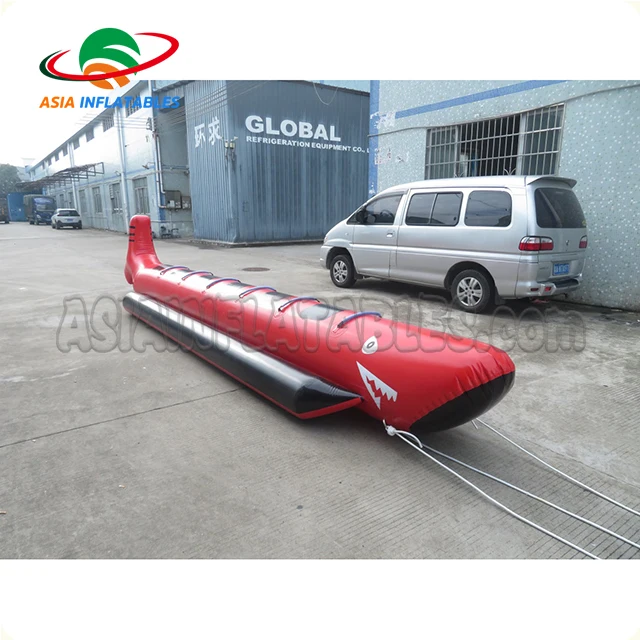 Crazy Banana Boat , Water Sport Inflatable Flying Shark Boat
