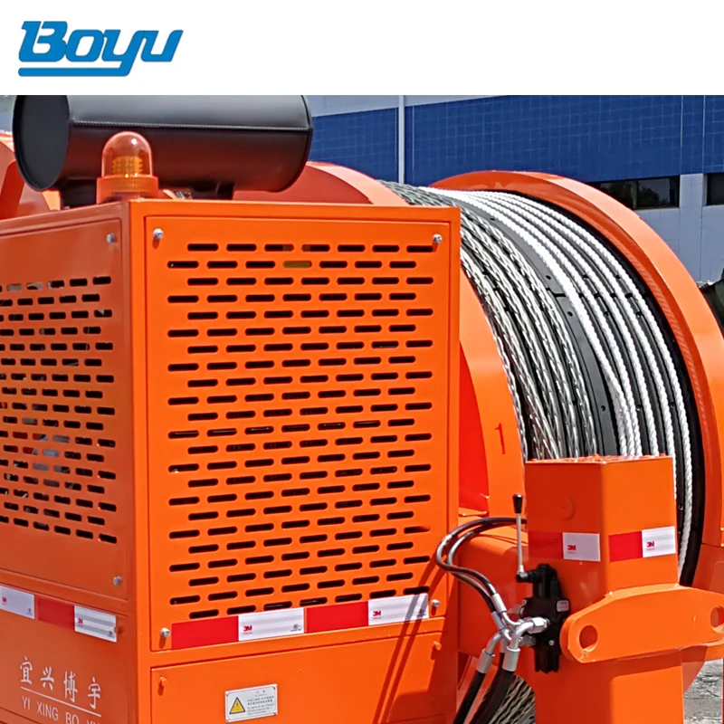 Transmission Line Equipment 2x40kN Hydraulic Tensioner Two Bundle Conductors Stringing Equipment