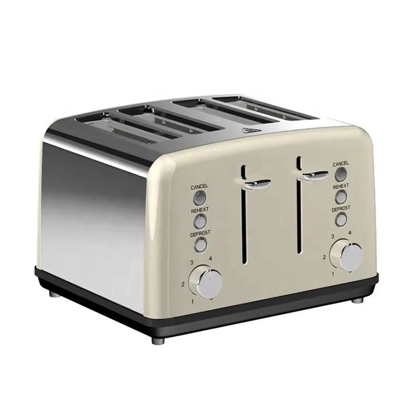 Multi-Function Stainless Steel Electric Bread 4 Sliced Toasters Machine