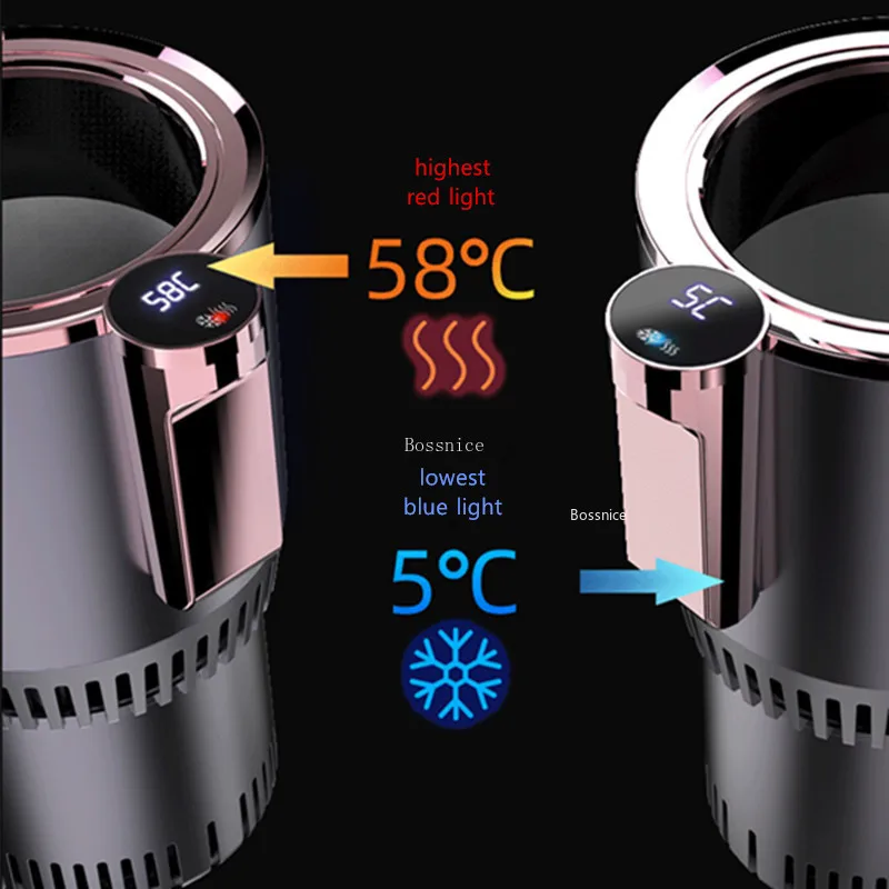 DC12V Car Heating Cooling Cup Warmer Cooler Smart Cup Mug Holder Tumbler Cooling Beverage Drinks Cans Summer Drink