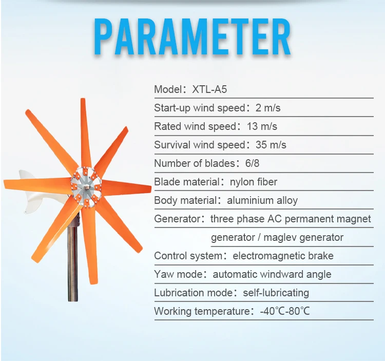 Professional manufacture cheap 400w wind turbine machine price horizontal axis wind turbine motor