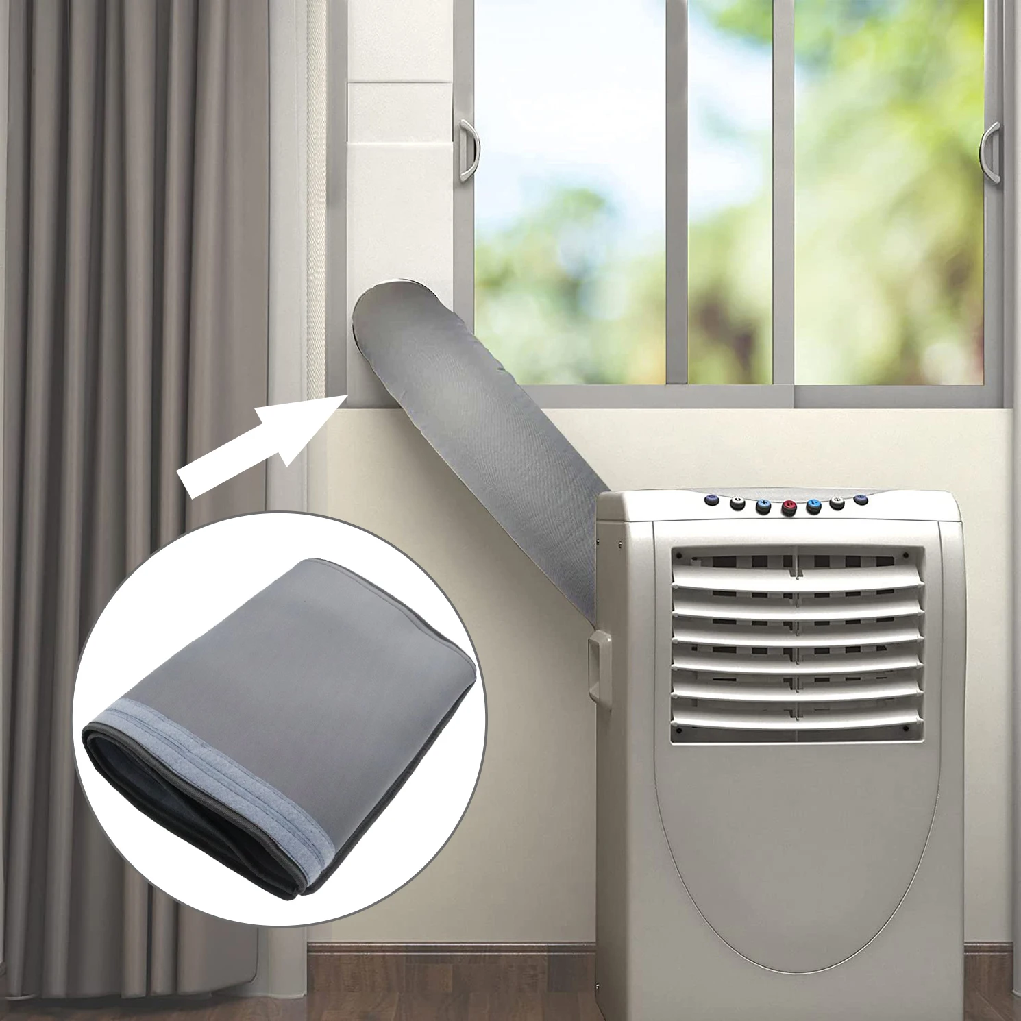 Air Conditioner Exhaust Hose Insulation Cover Air Conditioning Hose Protective Cover Dustproof, easy to carry, easy to install