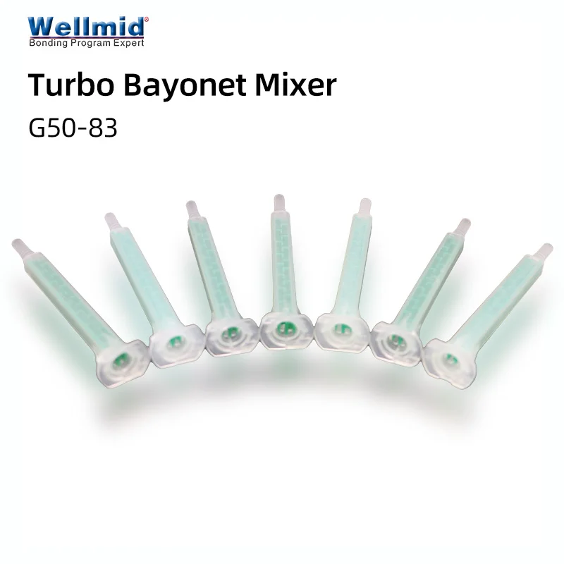 Mixing Nozzle Turbo Bayonet Attachment for 50cc  AB Adhesive 50ml Cartridge Disposable Mix Tips 83mm  Element Static Mixer Epoxy