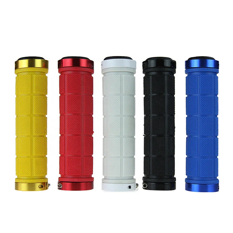Bicycle Handlebar Grips Rubber Anti-slip Bike Handlebar Grips  MTB Bike Handlebar Grip Lock On Bike Handle End Cover