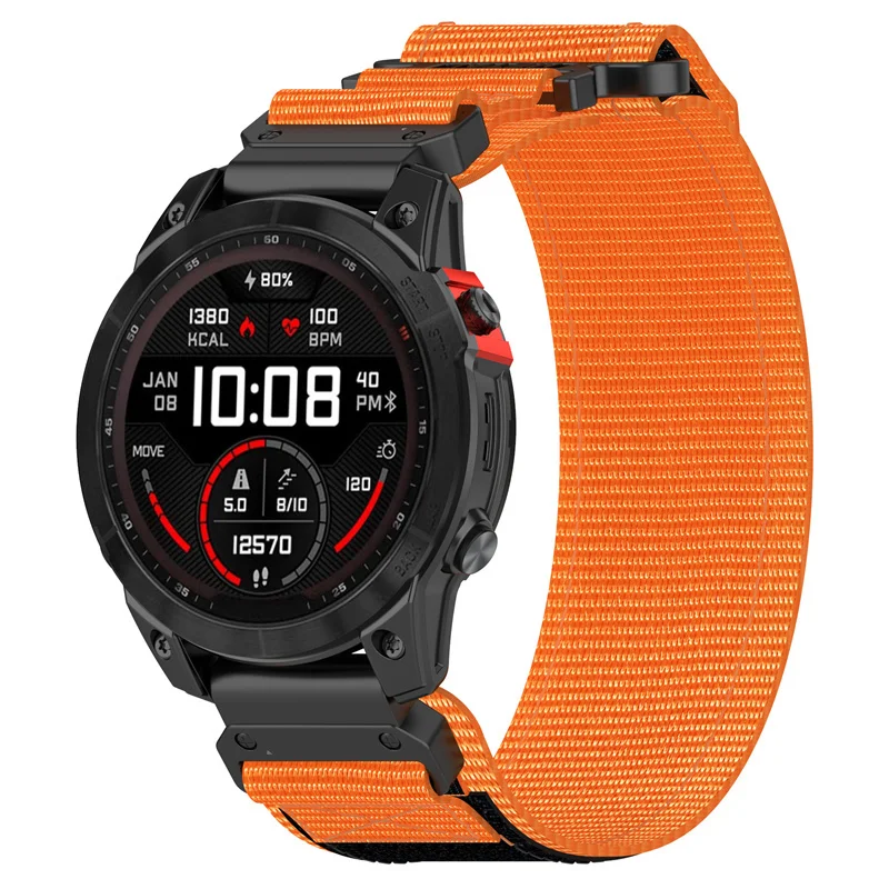 Спортивный нейлоновый ремешок для часов Garmin Fenix8 51 мм 47 43 аксессуары Fenix 8 Quickfit 20 22 26