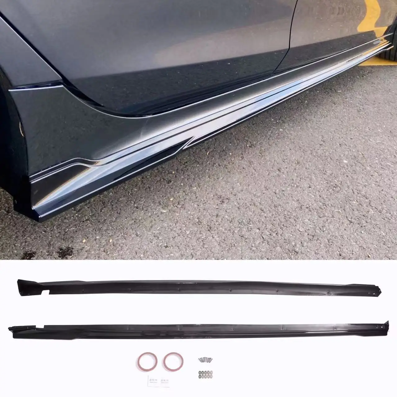 New Design ABS Plastic  Car Bumper Accessories Cover  Side Skirt For 11th Gen Honda Civic 2022 Fe