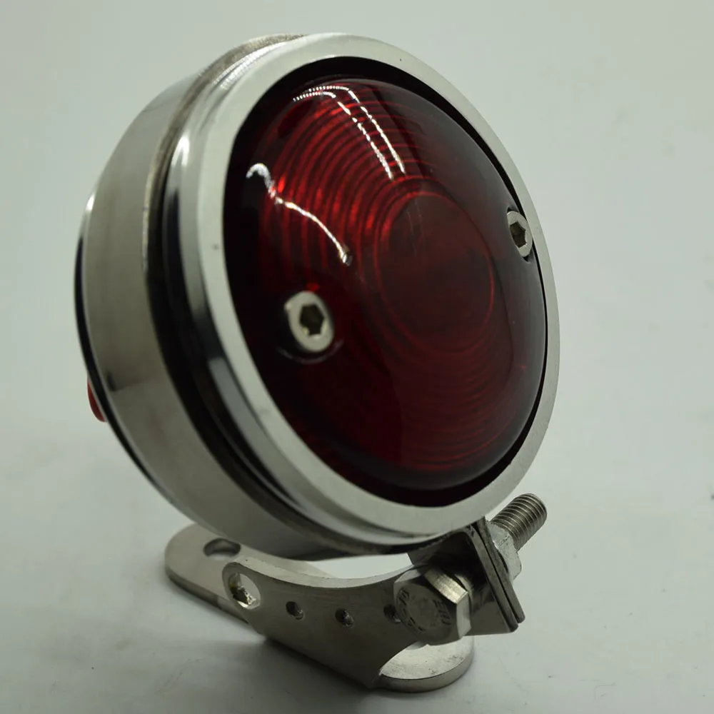 Motorcycle  Stop Light Round Vintage Tail light Custom Rear Lights