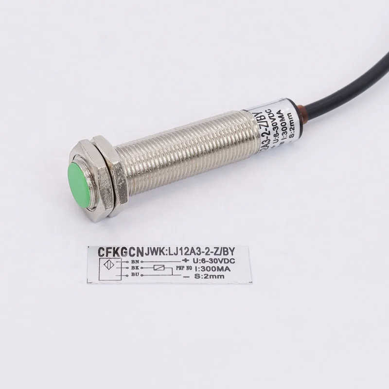 CFKGCN High Frequency sensor JWK:LJ12A3-2-Z/BY 3-wire PNP closed detection distance 2mm 6-36V 300mA inductive proximity switch