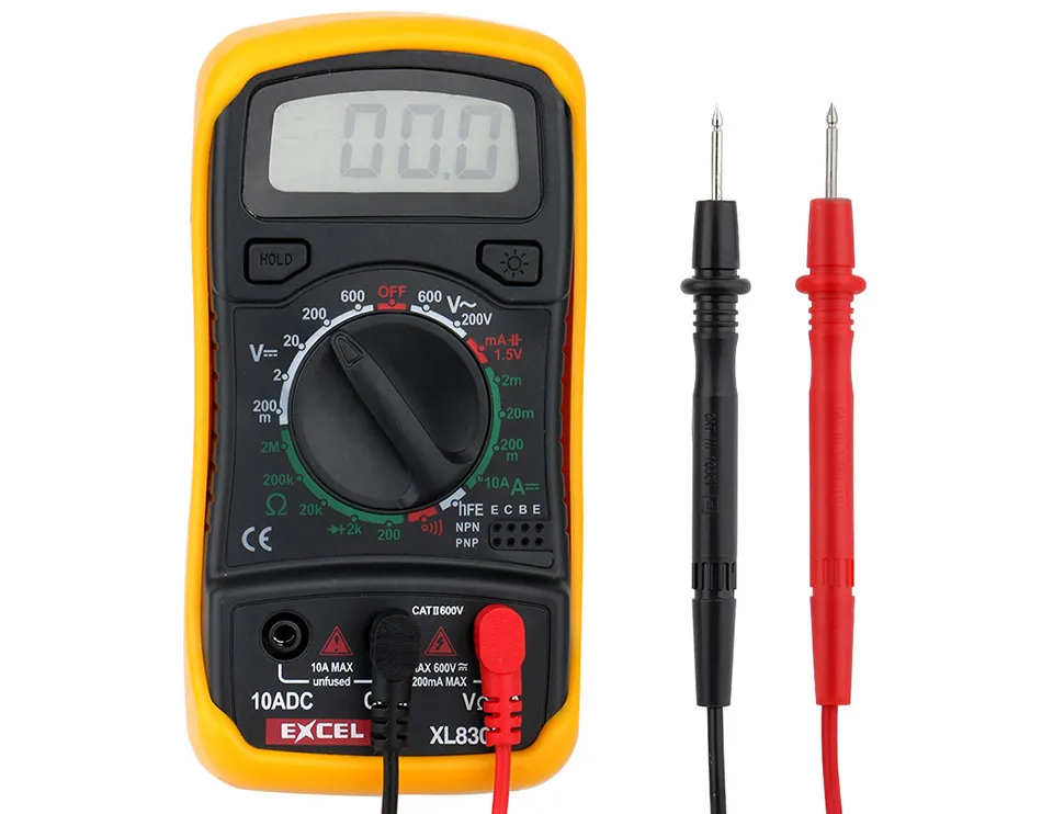 XL-830L Portable Digital AC/DC mastech Electrical Multimeter Backlight Ammeter Voltmeter Ohm Tester Meter Handheld LCD