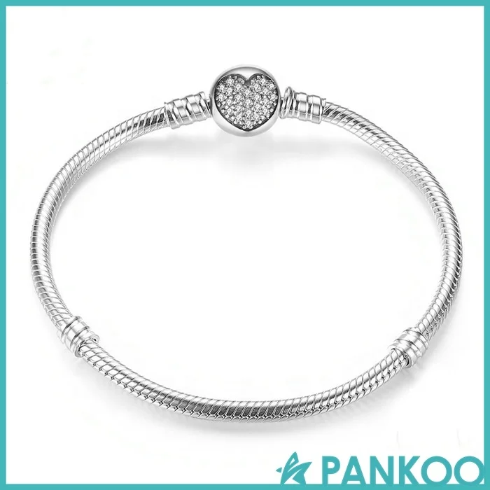 Classic design gold plated 925 Sterling Silver 3mm Snake Bone Chain Charm Bracelet Custom multiple styles DIY Jewelry